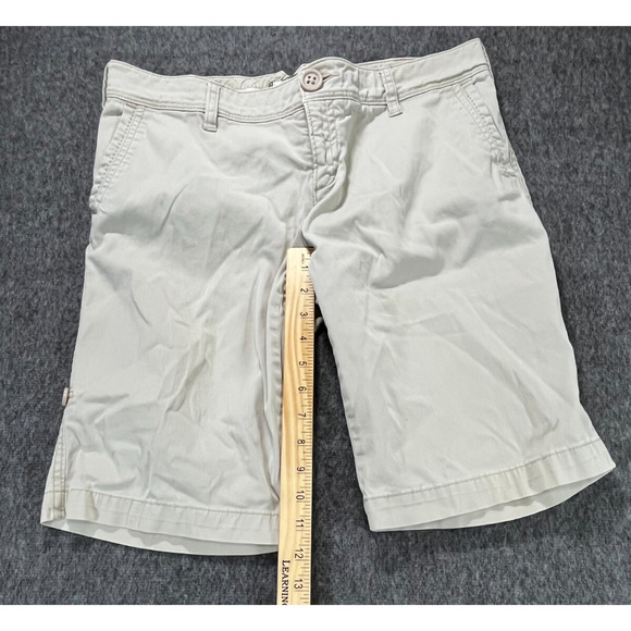 American Eagle Women’s Shorts Size‎ 8 Khaki Beige Casual Chino Mid Rise - Picture 4 of 9